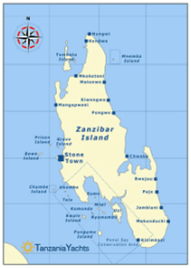 blue safari zanzibar mappa