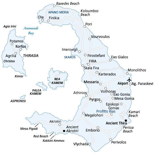 santorini grecia mappa