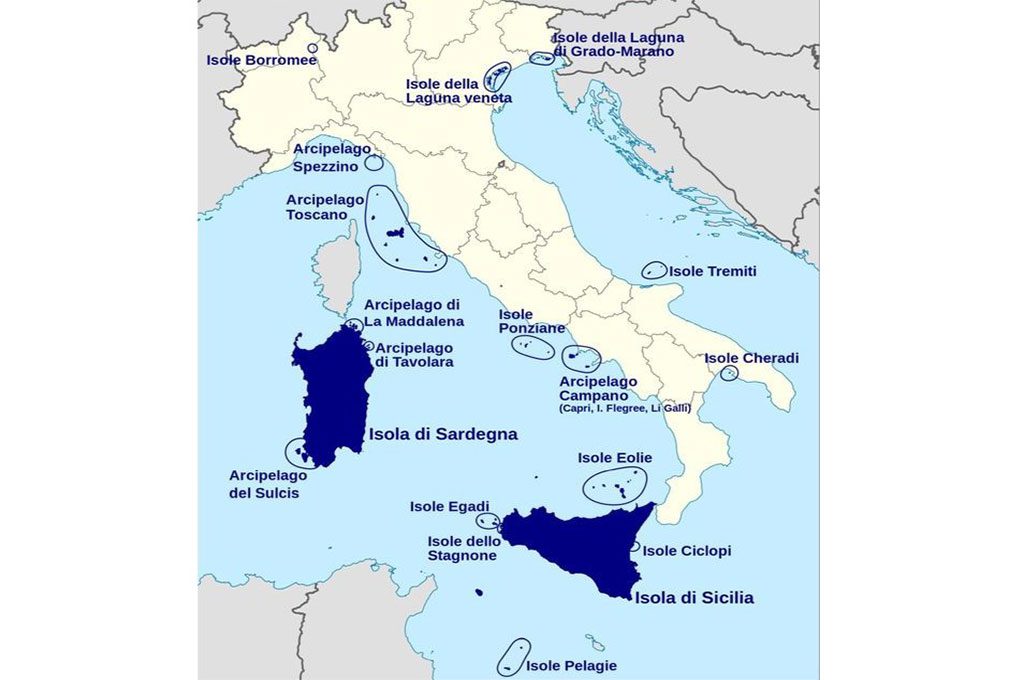 isole italiane mappa