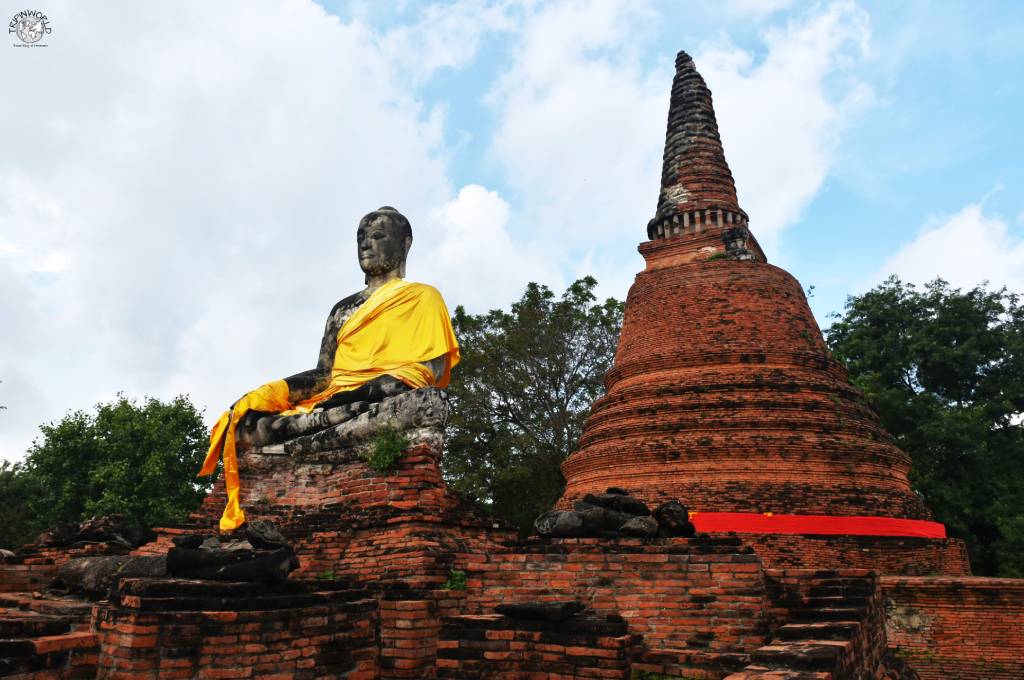 wat worachettharam ayutthaya statua buddha e chedi