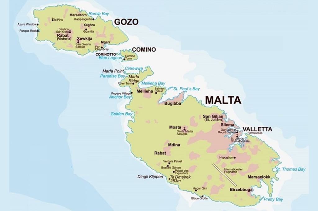viaggio a malta mappa dell'arcipelago